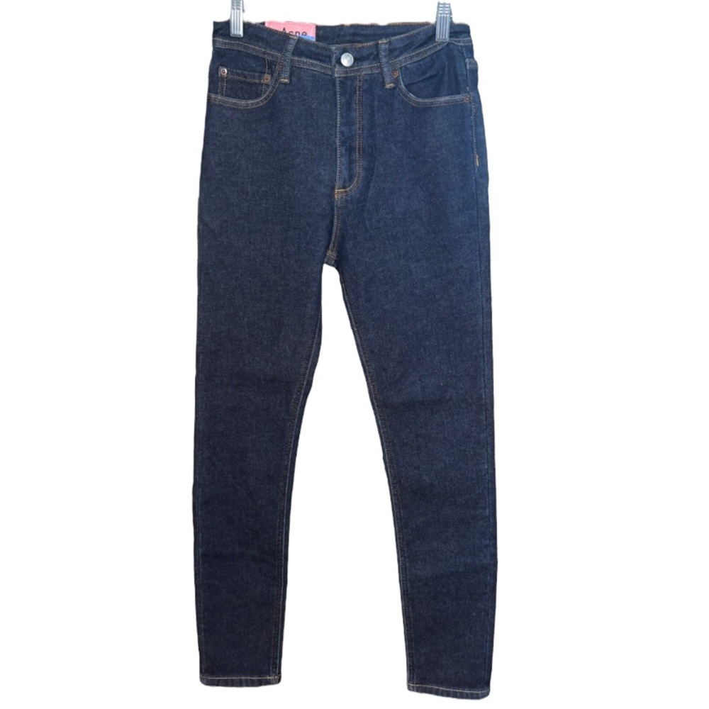 NWOT Acne Studios Fleece lined Skinny Jeans in Dark Wash Size 27